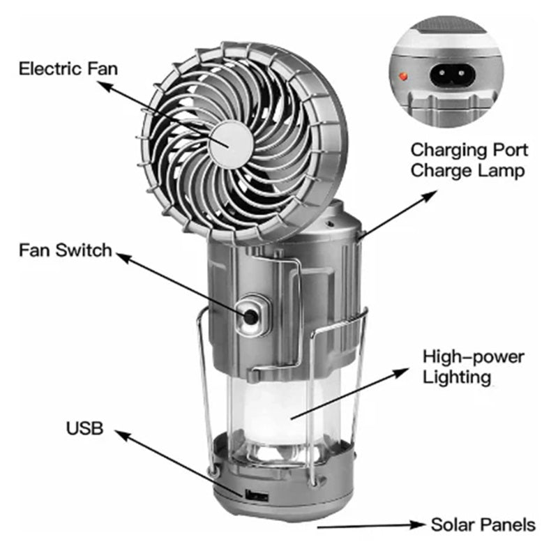 🔥2-in-1 Adventure Solar Light & Portable Fan