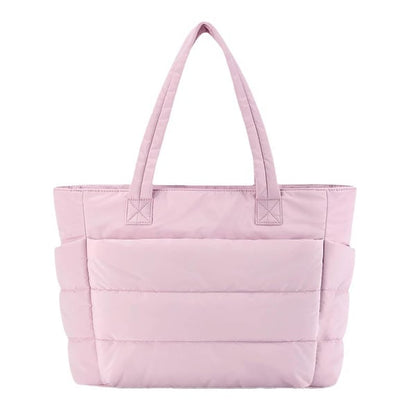 👜Women's Waterproof Bubble Bag 20L Fluffy Tote Bag Quilted Laptop Shoulder Handbag