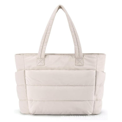 👜Women's Waterproof Bubble Bag 20L Fluffy Tote Bag Quilted Laptop Shoulder Handbag