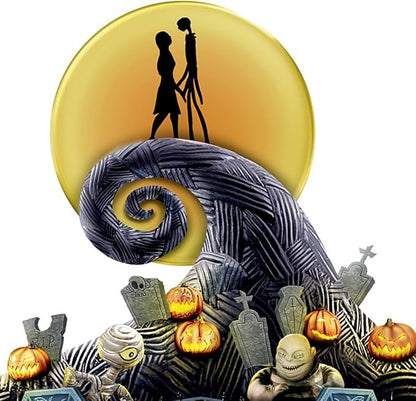 The Nightmare Before Christmas Rotating Musical Carousel Sculpture: Lights Up