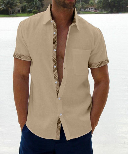 Summer Sale -Men's Casual Plaid Collar Button Shirt