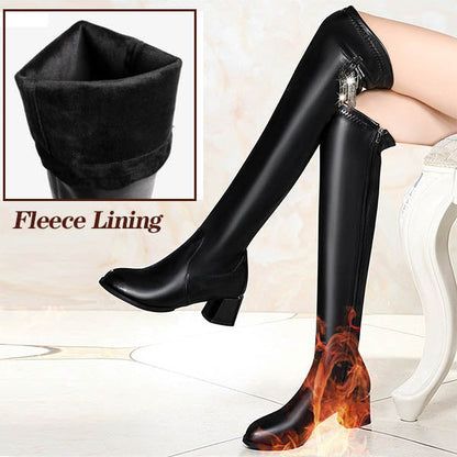 50%OFF✨Autumn Winter Series✨Warm Leather Boots For Women✨Look Slim