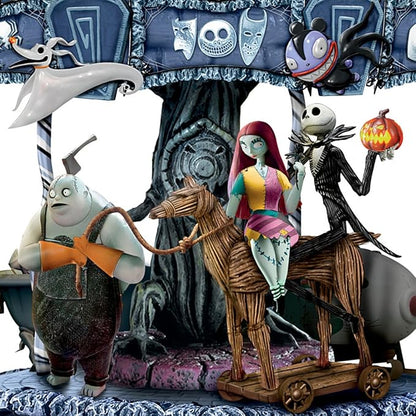 The Nightmare Before Christmas Rotating Musical Carousel Sculpture: Lights Up