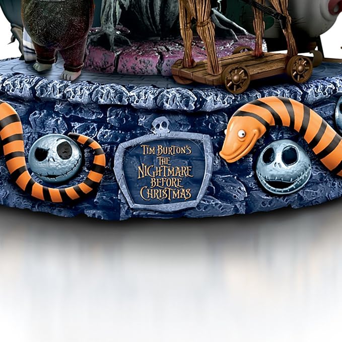 The Nightmare Before Christmas Rotating Musical Carousel Sculpture: Lights Up