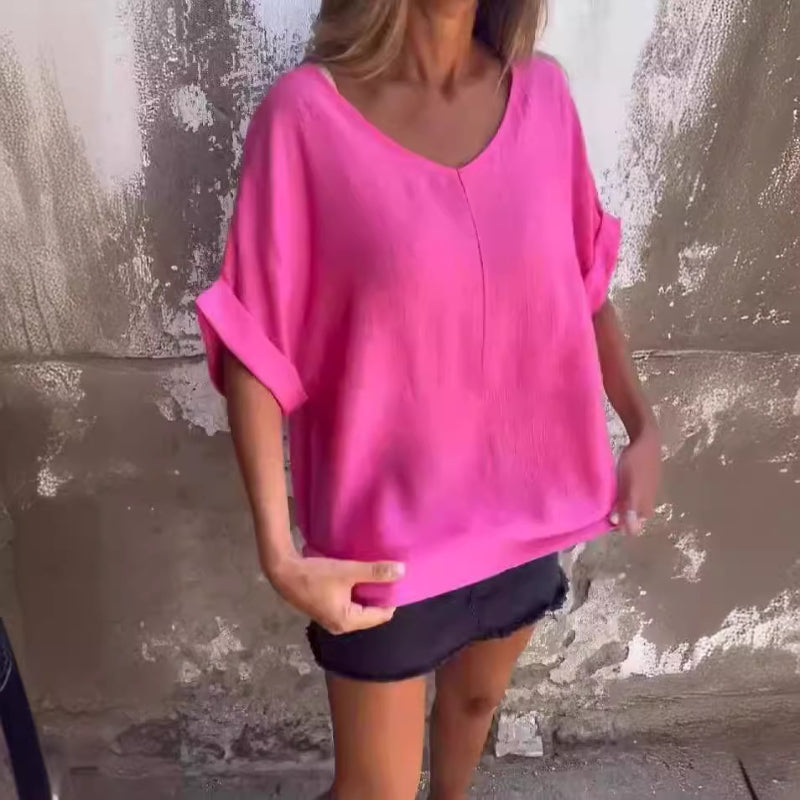 🔥Summer Sale🔥Oversize V-Neck T Shirt for Women