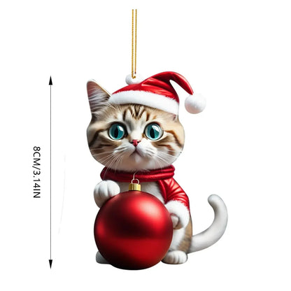 🎄10 piece 😻  Cat Christmas tree ornaments. Hanging cat ornaments