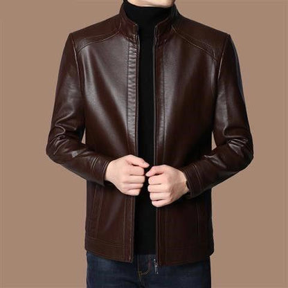 ✨New Arrival✨Men’s Warm Plush Lining Leather Jacket