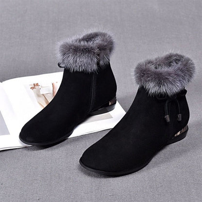 Fashionable, warm, thick and non-slip ankle boots for women